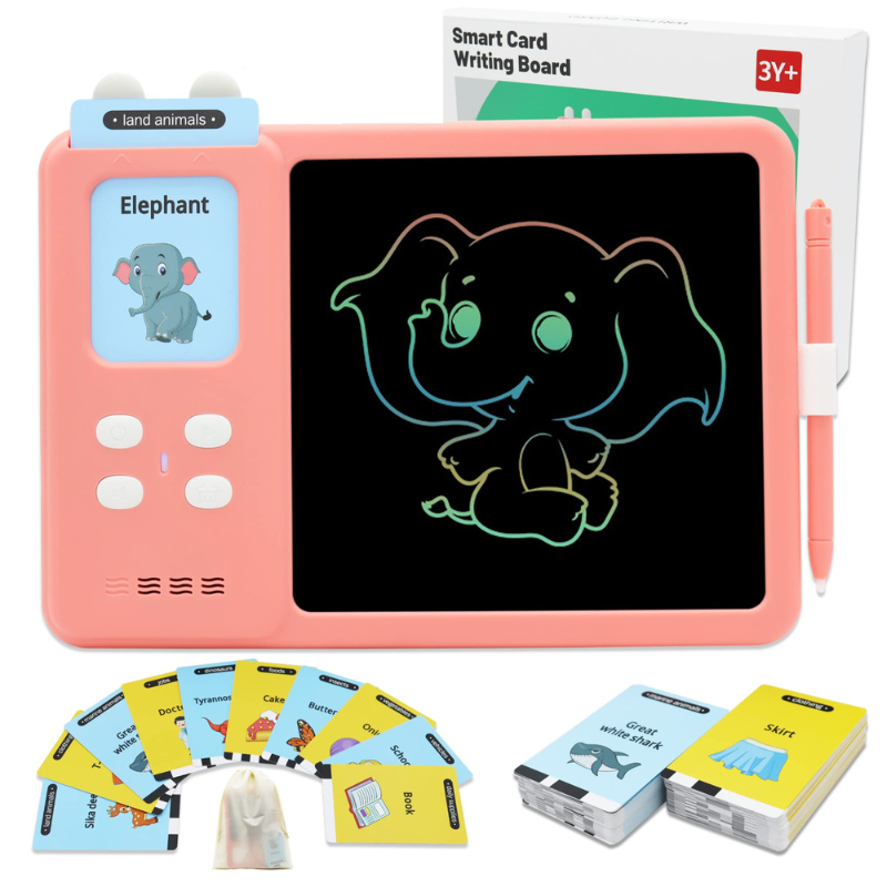 PINK - Talking Flash Cards LCD Writing Tablet